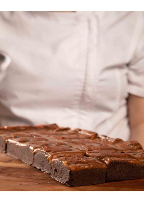 Chocolate Fudge Caramel Brownie Slice